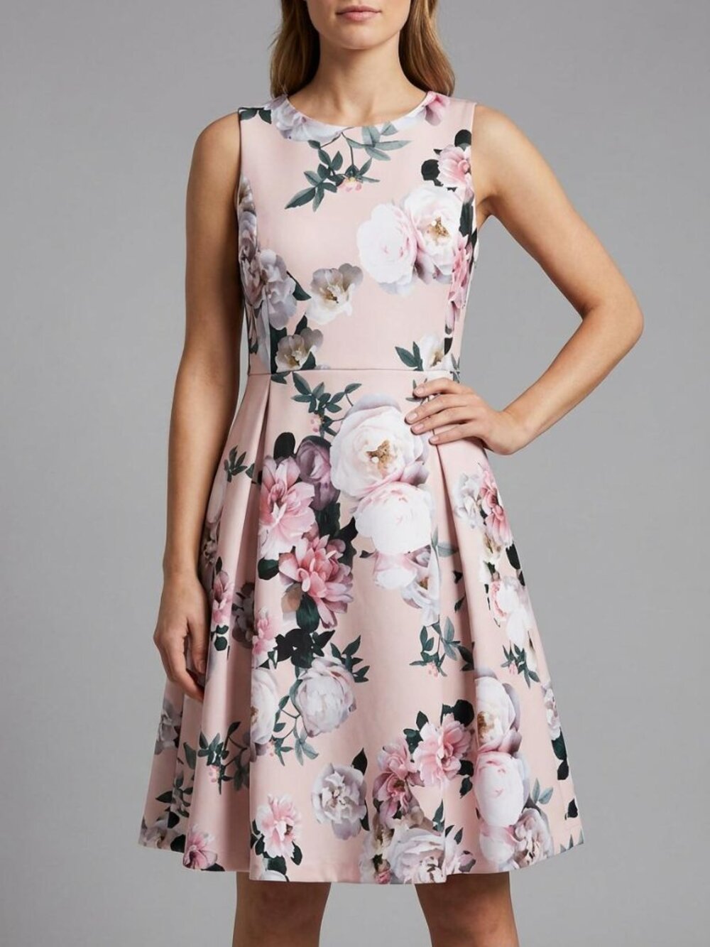 Calvin Klein - Sleeveless Floral Sheath Tea Dress - Sz 20W